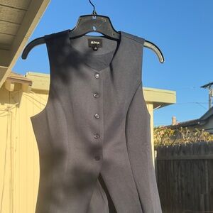 Hudson Jeans Navy Button Down Vest Top